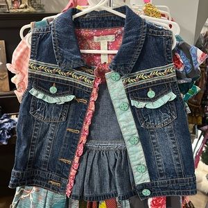Matilda Jane Denim vest NWOT girls size 6